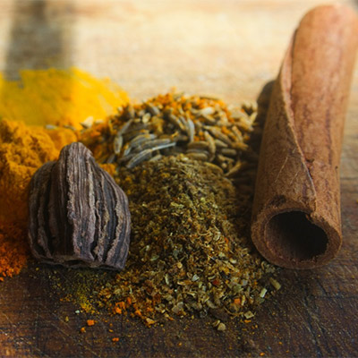 freshly ground spices for indian food